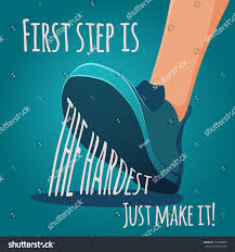 Foot Making Step First Step Hardest Stock Vector (Royalty Free ...