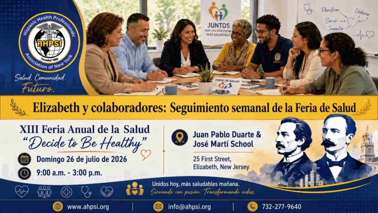 Elizabeth dice ¡Gracias!  anticipadas, a su Comité de la Feria de Salud