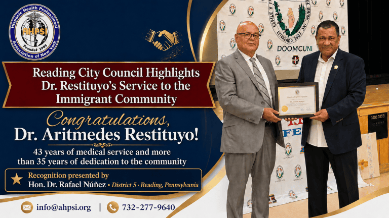 Reading City Council Highlights Dr. Restituyo’s Service to the Immigrant Community.”