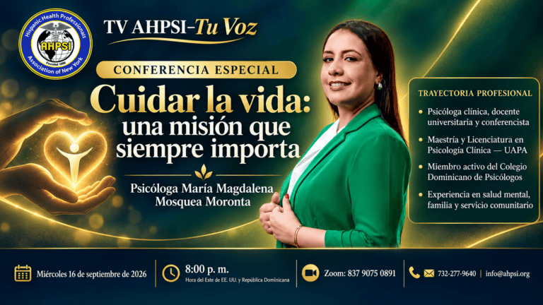 TV AHPSI–Tu Voz , conferencia “Cuidar la vida: una misión que siempre importa”