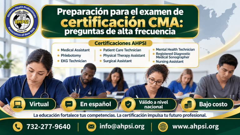 Parte 2″Banco de preguntas frecuentes para la evaluación de competencias de Medical Assistant