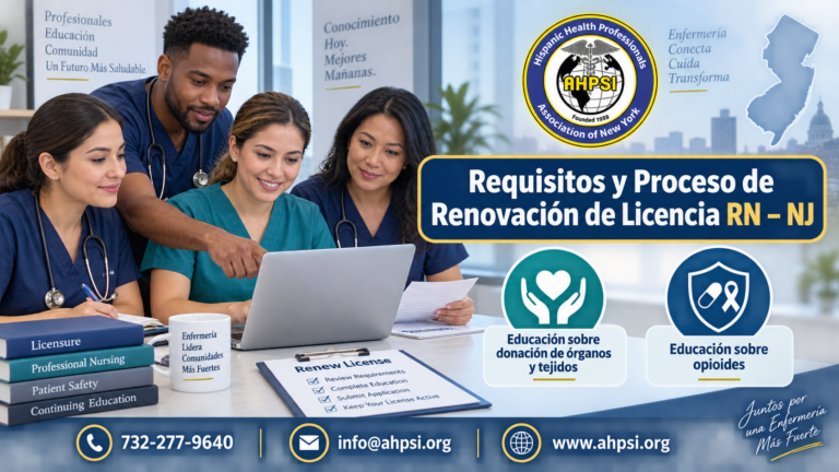 Renovación de Licencia de Enfermería Registrada en Nueva Jersey