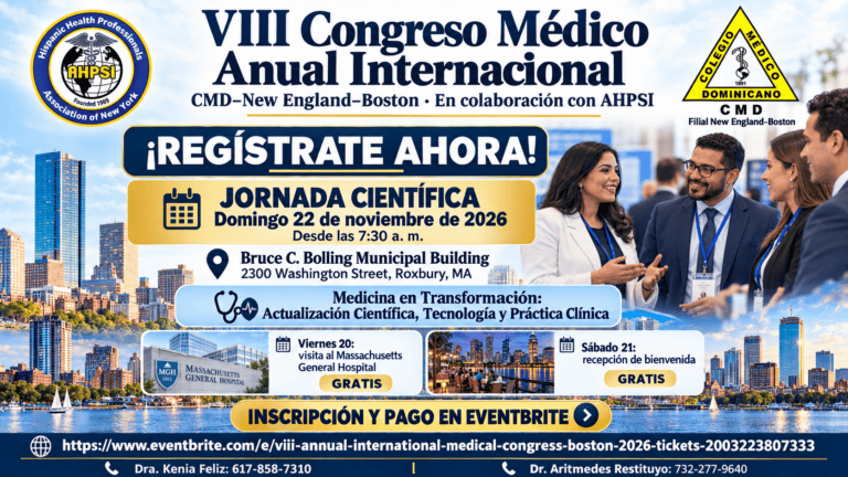 Inscríbase al VIII Congreso Médico Internacional CMD–New England–Boston