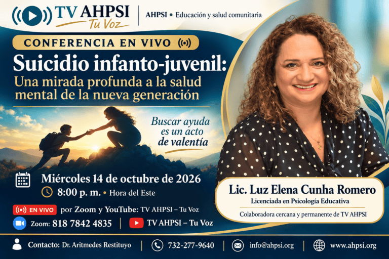 Video TV Ahpsi:Suicidio infanto-juvenil: Una mirada profunda a la salud mental de la nueva generación”